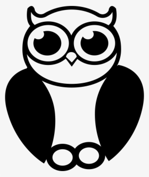 Owl Sage Symbol Comments - Black And White Owl Png #1399306