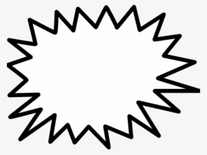 Banner Clip Callout Clip Black And White Download - Starburst Clipart #1399355