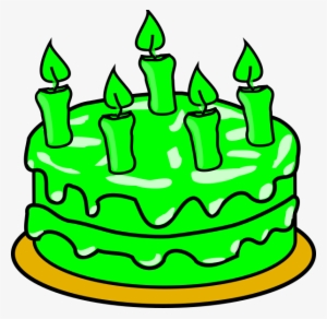 Green Cake Clip Art At Clker - Clipart Birthday Cake Transparent Background #1399817