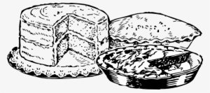 Pie Black And White Cakes And Pies Black White Clipart - International Dessert And Pastry Specialties #1399967