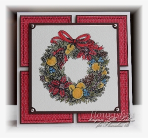 The Wreath Was Inked With Memento Black Onto European - Picture Frame #140561 The Wreath Was Inked With Memento Black Onto European - Picture Frame #140561