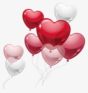 Pink Birthday Balloons Clip Art - Heart Balloons Png #140814