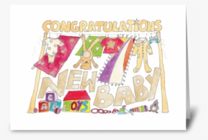 New Baby Greeting Card - Glückwünsche - Neues Baby Karte #142043