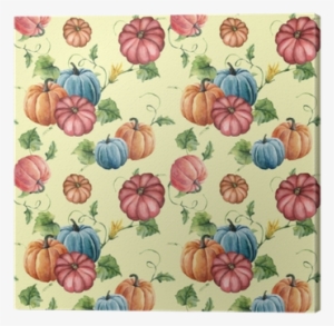 Watercolor Pumpkin Seamless Pattern - Watercolor Painting #142354