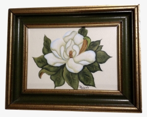 Roberts, Still Life White Gardenia Flower Watercolor - Painting #142374