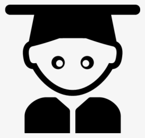 Student With Graduation Hat Vector - Young Icon Black - Free ...