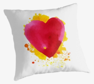 'watercolor Red Heart' Throw Pillow By Olga Matskevich #142640