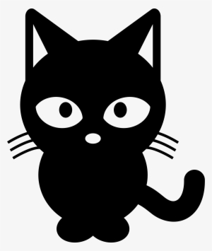 Cat Clipart Black And White - Black Cat Cartoon Png #143864