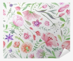 Bright Vintage Watercolor Summer Pattern Poster • Pixers® - Mama All Day Everyday: Time To Take A Self-care Bre #144123