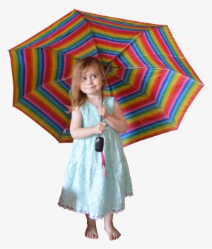 Child Girl Free Png Image - Umbrella With Girl Png #144727