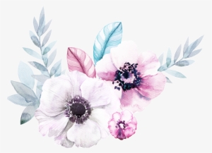 Hand Painted Flowers Cartoon Watercolor Beautiful Transparent #145399