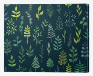 Vector Green Watercolor Floral Seamless Pattern - Watercolor Painting #146169