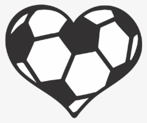 Clip Royalty Free Stock Decal White Black Per Sheet - Soccer Ball Heart #146407