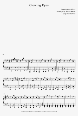 Glowing Eyes Sheet Music Composed By Twenty One Pilots - Music #146603 Glowing Eyes Sheet Music Composed By Twenty One Pilots - Music #146603
