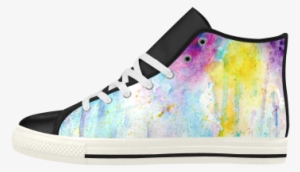 Watercolor Drips Aquila High Top Microfiber Leather - Fictional Character #146921