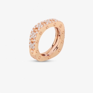 Roberto Coin Row Square Ring With Diamonds Png Square - Ear #147162