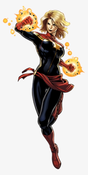 Captain Marvel Right Portrait Art - Ms Marvel And Wonder Woman #147191
