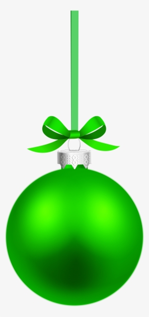 Green Hanging Christmas Ball Png Clipart - Green Christmas Ball Vector #147327