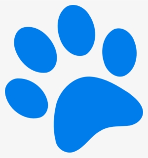 How To Set Use Blue Paw Print Svg Vector #147705