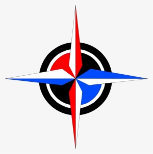 Blue & Red Compass Rose Svg Clip Arts 594 X 601 Px #148320