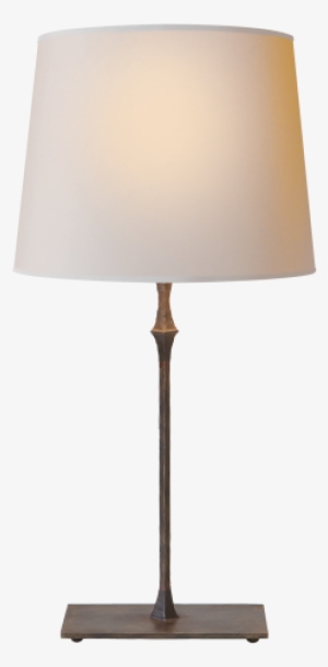 Dauphine Bedside Lamp In Aged Iron With Natural Paper - Lampshade #148578