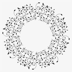 Leafy Frame Big Image Png - Vines In A Circle Drawing #148787