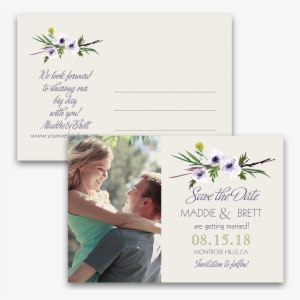 Floral Wedding Save The Date Watercolor Style Postcards - Home Sweet Home: A Sweet, Texas Novella #149183