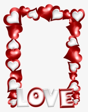 B *✿* Mi Love Frame Template, Love Pictures, Love Letters - Frame Pink Heart Border Transparent #149651