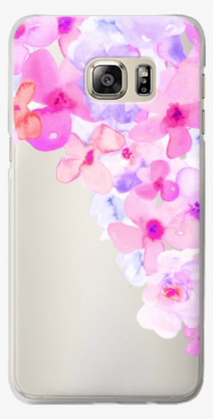 Bright Purple Watercolor Flowers Painted Floral Design - Mobile Phone Case #149915