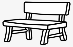 Park Bence Clipart Bus Stop Bench - Bench Clipart Black And White #1400036