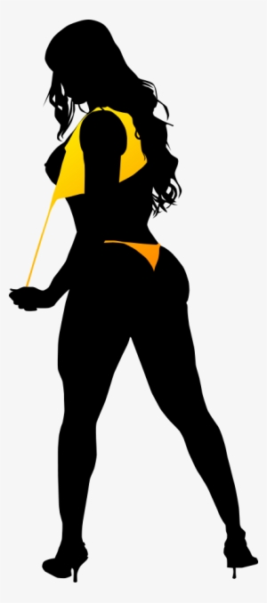 Silhouette - Bikini Girl Silhouette Png #1400210