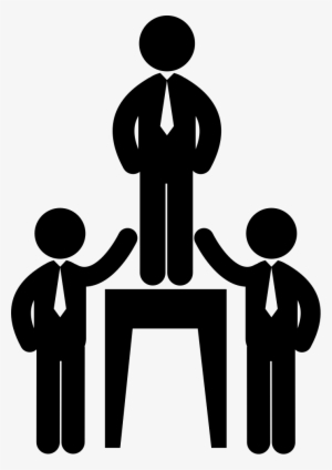 Businessmen Hierarchy With A Leader Comments - Black And White Leadership Icon #1400573