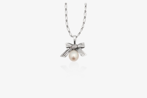 Petit Bow Pearl Pendant - Bow & Pearl #1400721