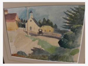 Helen Bruton Watercolor Landscape Painting By Noted - Landscape Painting #1401526