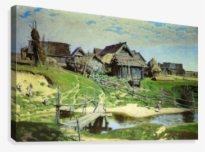 Russian Village Canvas Print - Русская Деревня В 17 Веке #1401708