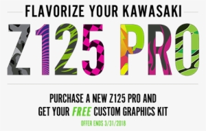 Kawasaki Offers - Kawasaki Z125 Pro Decal Graphics #1402286