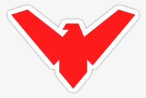 Nightwing Logo Red Nightwing By Commoncasualty - Nightwing Black Logo Png #1404036