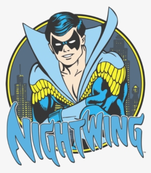 Dc Comics Nightwing Men's Regular Fit T-shirt - T-shirt: Dc Comics - Nightwing, 3x3in. #1404360