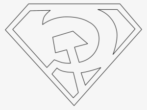 Superman Ussr Logo Outline By Mr-droy On Clipart Library - Batman #1404747