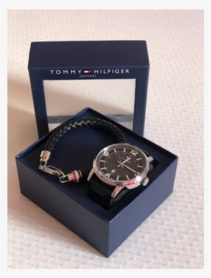 Tommy Hilfiger Leather Bracelet With Silver Clasp #1405735