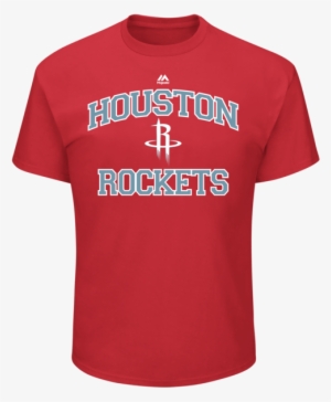 Men's Houston Rockets Majestic Red Heart And Soul T-shirt - Los Bravos Atlanta #1408567