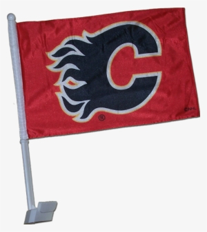 Calgary Flames Window Mounted Car Flag - Calgary Flames Ccm Jersey #1408676