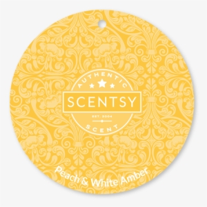 Peach And White Amber Scentsy Scent Circle $3 - Scentsy Scent Pak Sugared Cherry #1412870
