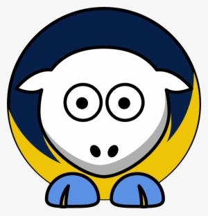 Sheep 4 Toned San Diego Chargers Team Colors Clip Art - Cal State Fullerton Titans #1418037