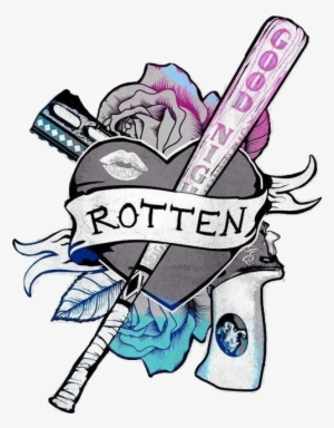 Report Abuse - Suicide Squad Harley Quin Gun / Bat 10 Inch Vinyl Sticker,cars #1419733