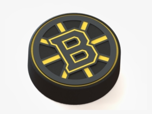 Boston Bruins Logo On Hockey Puck 3d Print - Bruins Hockey Puck Logo #1421872