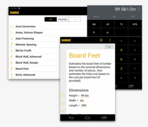Dewalt® Mobile Pro™ Is A Full-featured Calculator And - Android #1422694