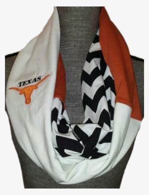Texas University Infinity Scarf With Embroidered Logo - Scarf #1422823
