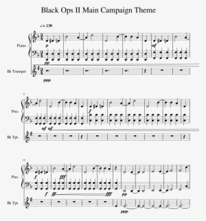 Black Ops Ii Main Campaign Theme Sheet Music 1 Of 3 - Black Ops Piano Sheet Music #1423619