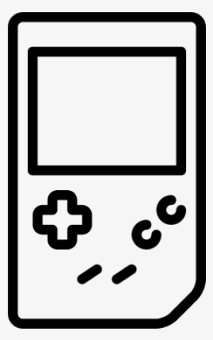 Old Gameboy Console Vector - Game Boy Outline #1424723